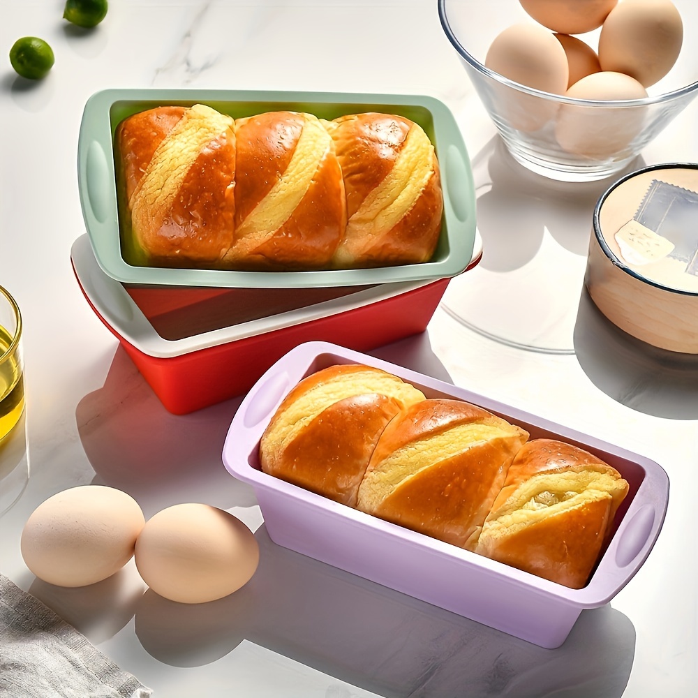 1/4pcs Non-Stick Loaf Pans Fle - Tray Mold Rectangle 评论和价格