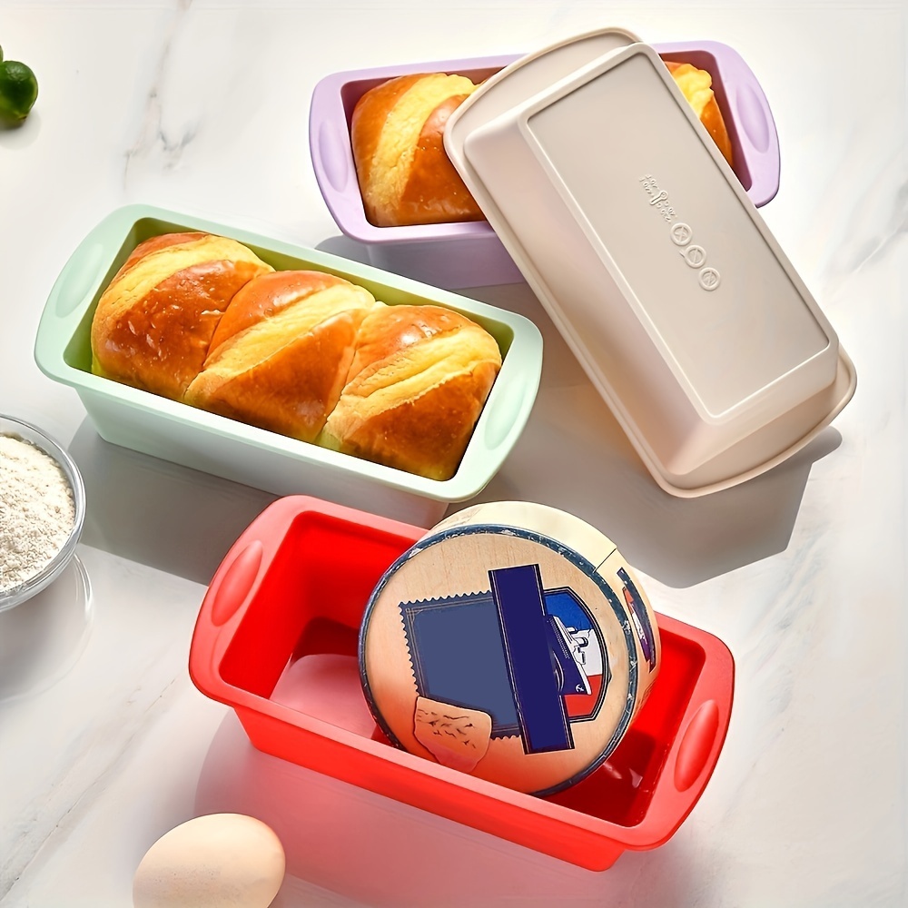 1/4pcs Non-Stick Loaf Pans Fle - Tray Mold Rectangle 评论和价格