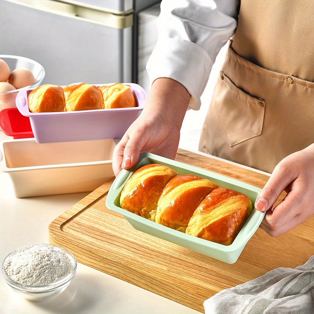1/4pcs Non-Stick Loaf Pans Fle - Tray Mold Rectangle 评论和价格