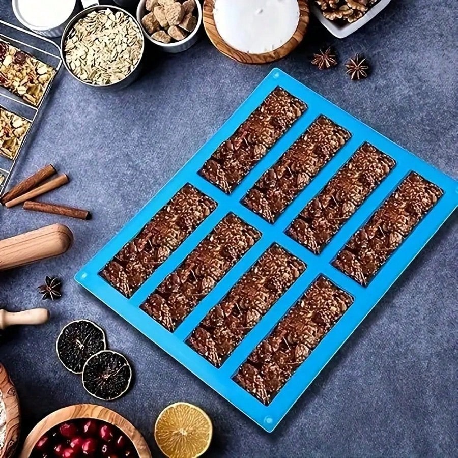1pc Silicone Granola Bar Mold, - Tray Mold Rectangle 评论和价格
