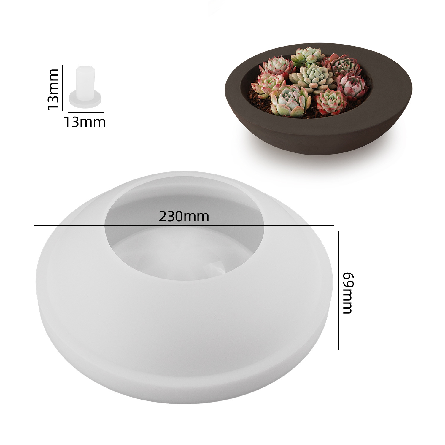 1pc Irregular Round Bowl-Shape - Tray Mold Rectangle 评论和价格